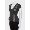 Slim fit T-shirt with cuffs