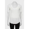 Linen V-neck T-shirt