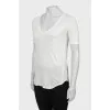 Linen V-neck T-shirt