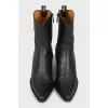 Leather Cossacks with embroidered pattern