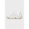 Textile white sneakers