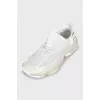 Textile white sneakers