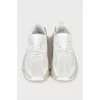Textile white sneakers