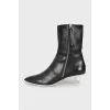 Black stiletto ankle boots