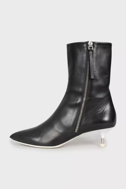 Black stiletto ankle boots