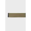 Textile belt with silver-tone fittings