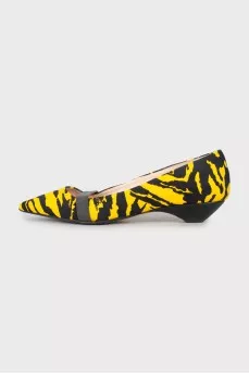 Textile shoes in animal print