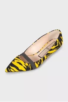 Textile shoes in animal print