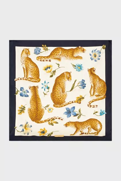 Printed silk scarf