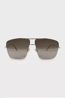 Sunglasses with silver temples