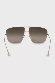 Sunglasses with silver temples