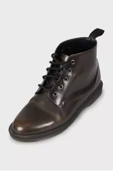 Leather dark brown boots