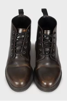 Leather dark brown boots