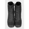 Ankle boots with glitter