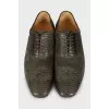 Men's dark green shoes