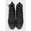 Insulated wedge ankle boots