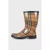 Rubber boots in signature print