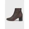 Textile boots with lurex