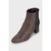 Textile boots with lurex