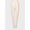 Milky tapered trousers