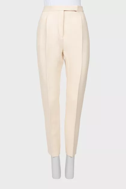 Milky tapered trousers