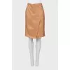 Straight-cut wrap skirt