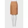 Straight-cut wrap skirt