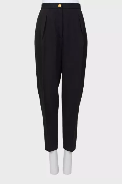 Vintage tapered pants with gold button
