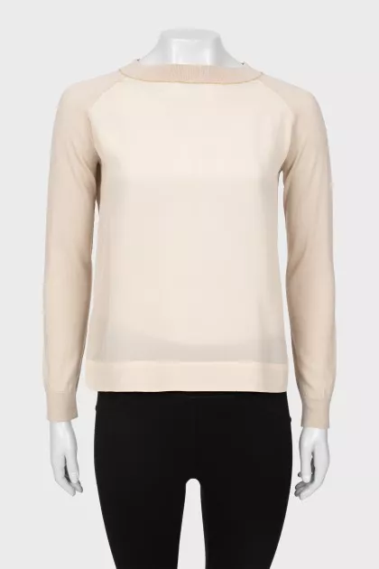 Combined beige jumper