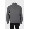 Men's gray jumper with zipper