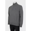 Men's gray jumper with zipper