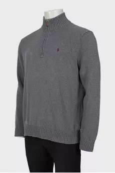 Men's gray jumper with zipper