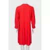 Red shift dress