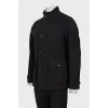 Men's wool jacket with buttons