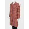 Mixed color tweed coat