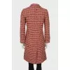 Mixed color tweed coat