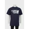 Men's long T-shirt with inscription