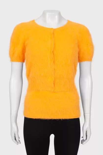 Orange cardigan and top set