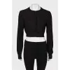 Cropped silk cardigan