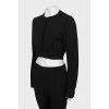 Cropped silk cardigan