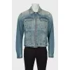 Men's denim jacket with zipper
