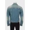 Men's denim jacket with zipper