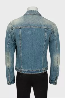 Men's denim jacket with zipper