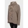 Long sweater with decor