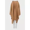 Asymmetrical leather skirt