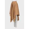Asymmetrical leather skirt