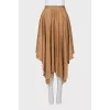 Asymmetrical leather skirt