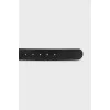 Leather belt with silver buckle