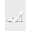 White shoes with glitter