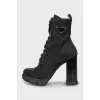 Chunky heel boots with logo